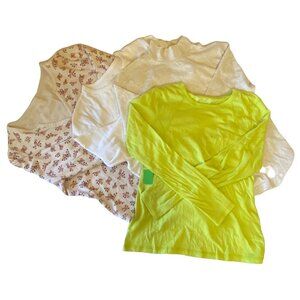 Set Of 4 Womens Long Sleeve Tops By Tek Gear In Mixed Colors & Patterns Size M C